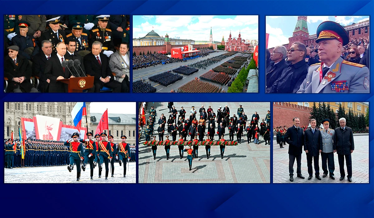 Парад на Красной площади в Москве в ознаменование 80-й годовщины Победы в Велико