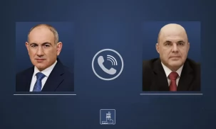 Председатель Правительства России М.Мишустин провел телефонный разговор с Премьер-министром Армении Н.Пашиняном