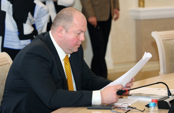 Гашение марки к 100-летию БЕЛТА состоялось в Минске в рамках заседания Информсовета СНГ